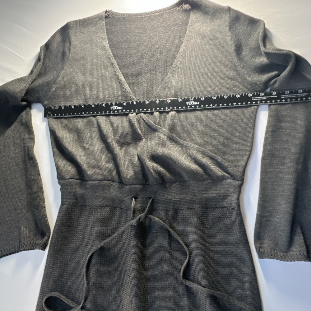 Cupshe One More Drawstring Sweater Dress Dark gray Size M BNWT 1 Flaw See Pics‎ - Picture 6 of 13